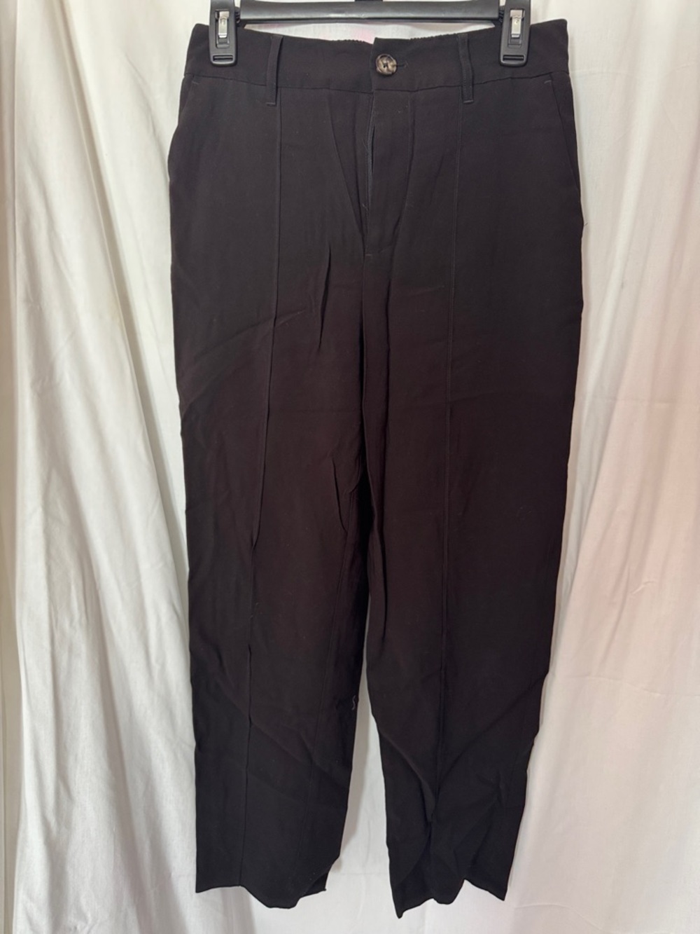 Cropped Black Tailored Ankle Pants